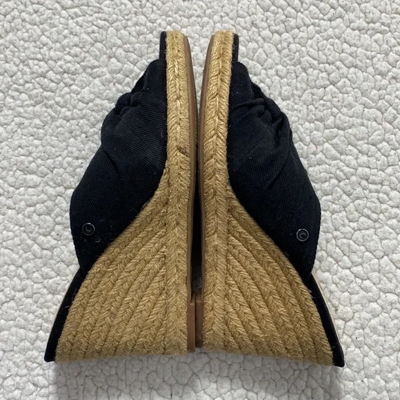Circus Sam Edelman Black Espadrille Wedge Sandals Size 7.5 - Picture 11 of 13